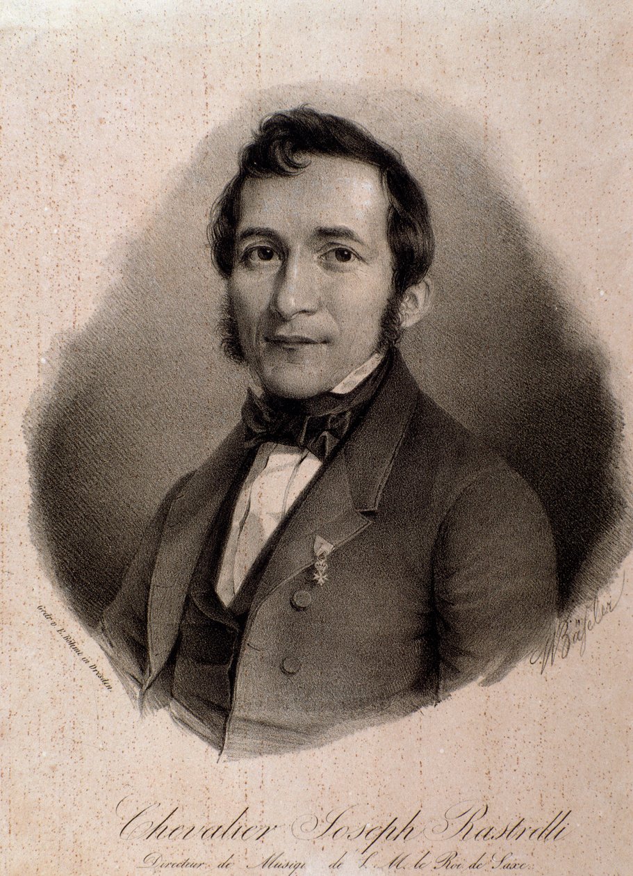 Retrato de Joseph Rastrelli (gravura) de Unknown artist