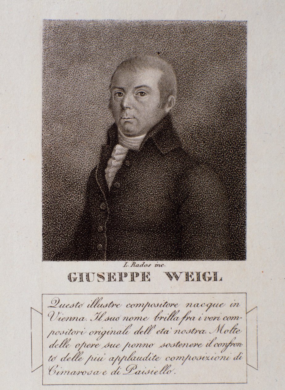 Retrato de Joseph Weigl (gravura de Unknown artist