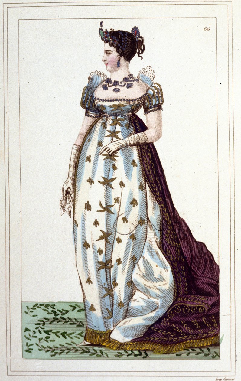 Retrato de Joséphine de Beauharnais Bonaparte (1763 - 1814), Imperador dos Franceses em Gravura de Fantasia Imperial de 1830 de Unknown artist