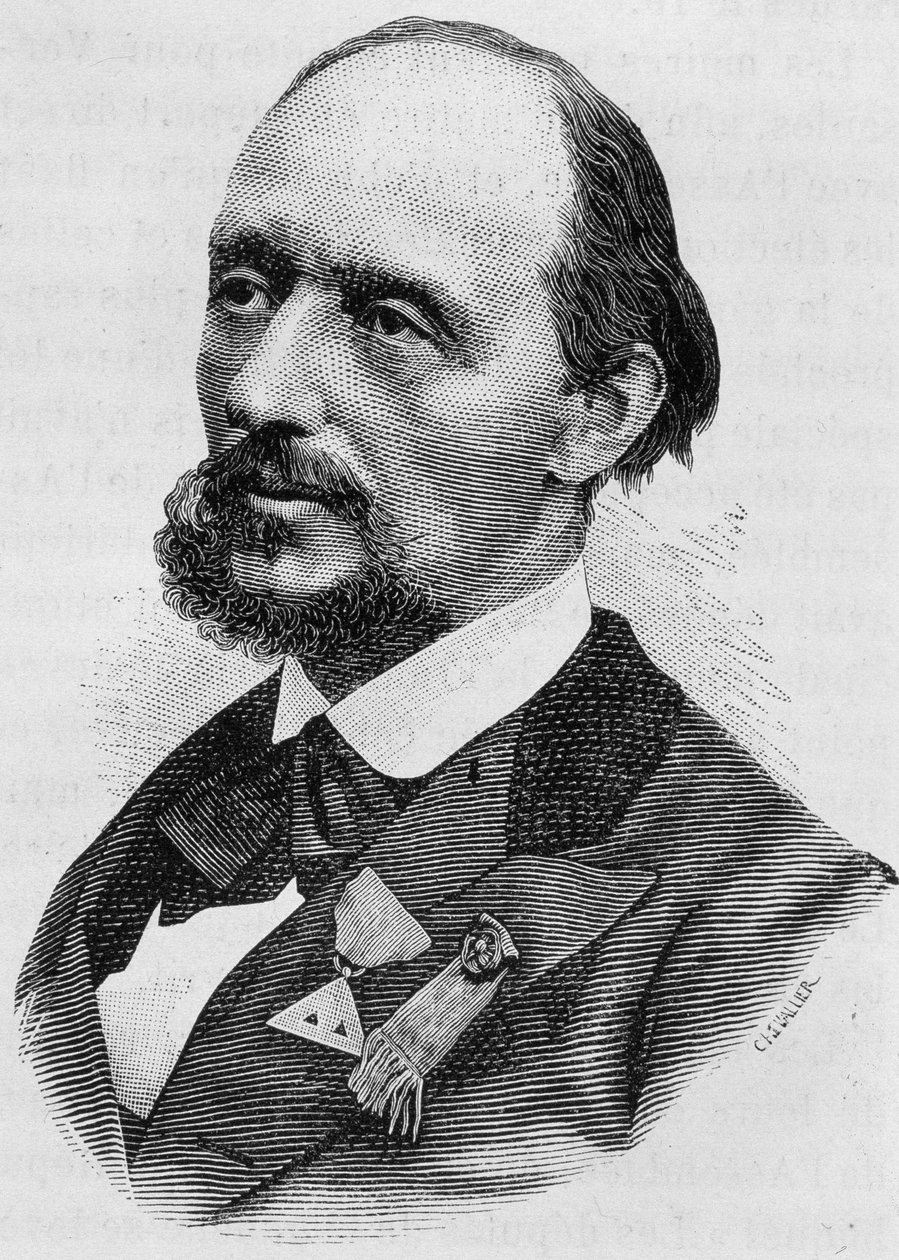 Retrato de Jules Bergeret (1839 - 1905). Gravura do final do século XIX em "Histoire de France" de H. Martin. de Unknown artist