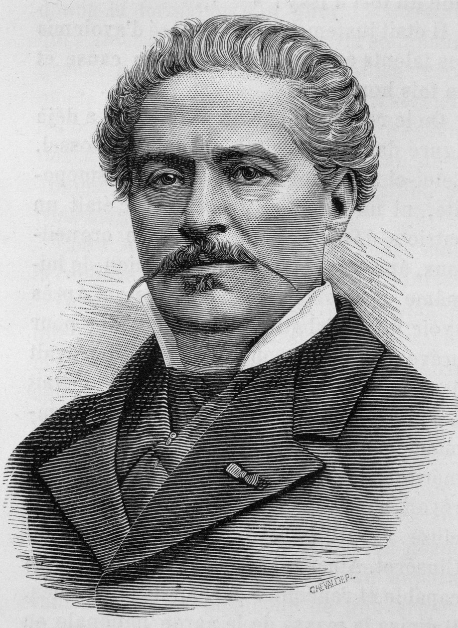 Retrato de Jules Ducatel. Gravura do século XIX. de Unknown artist