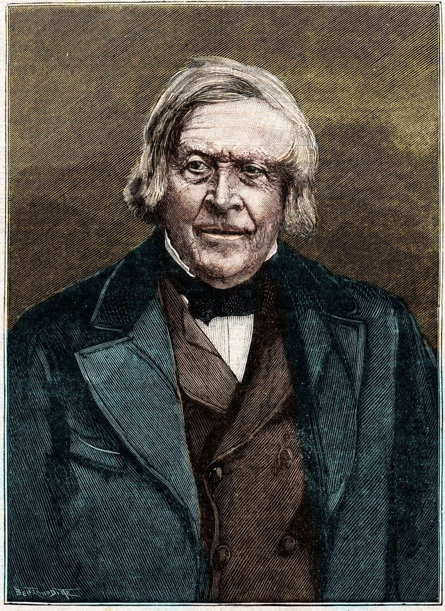 Retrato de Jules Michelet, historiador e escritor francês (1798 - 1874). de Unknown artist