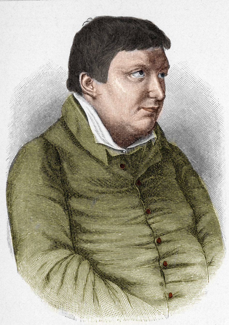 Retrato de Karl Wilhelm Friedrich von Schlegel (1772-1829) filósofo, crítico e escritor alemão do Movimento Romântico de Unknown artist
