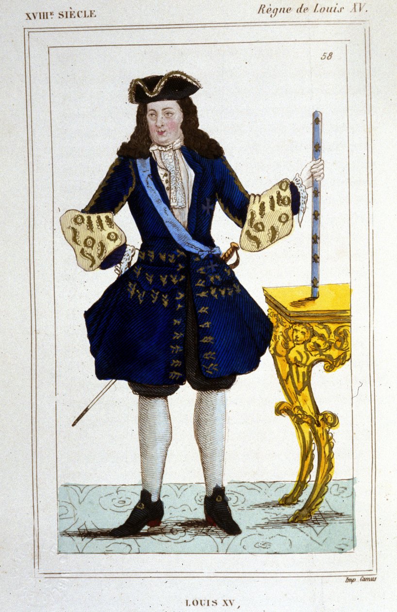 Retrato do Rei Luís XV (1710 - 1774). de Unknown artist