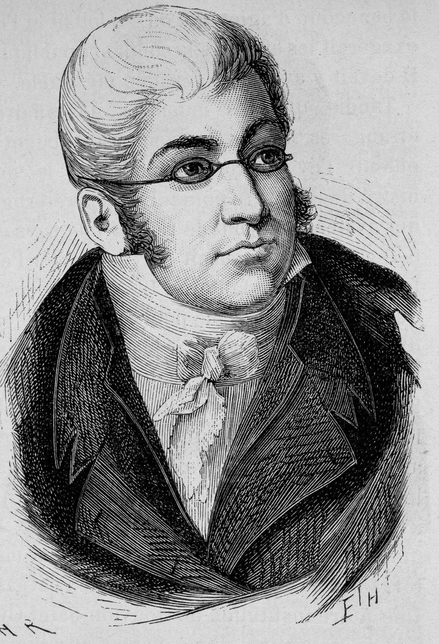 Retrato de La Romiguière. Gravura do final do século XIX em "Histoire de France" de H. Martin. de Unknown artist