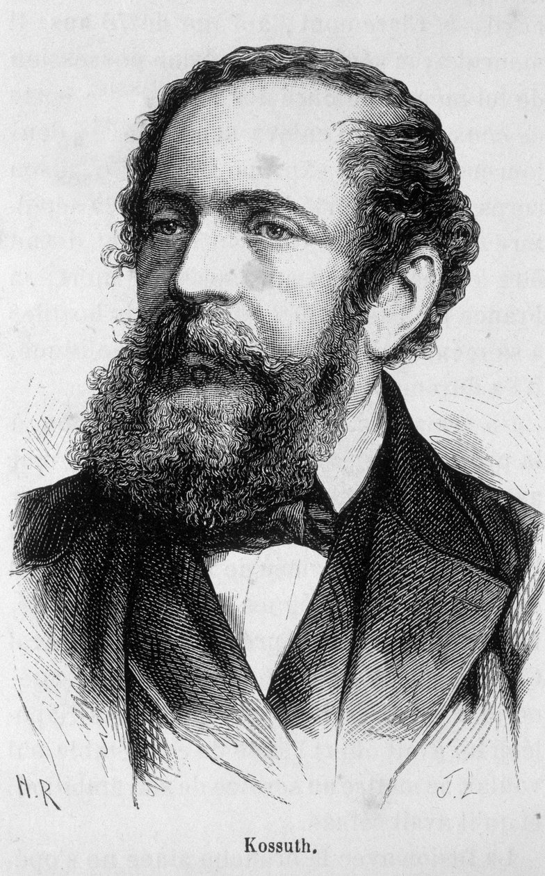 Retrato de Lajos Kossuth (1802-1894), político húngaro de Unknown artist