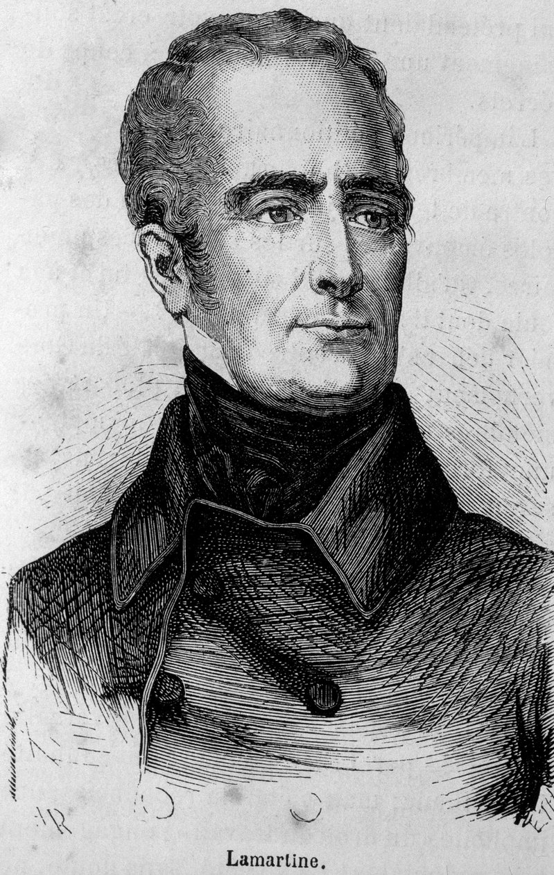 Retrato de Lamartine, poeta francês (1790 - 1869) de Unknown artist