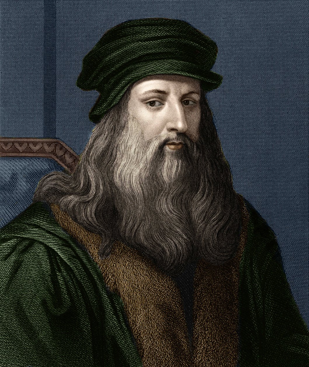 Retrato de Leonard de Vinci (1452-1519) (Leonardo da Vinci), pintor italiano. de Unknown artist