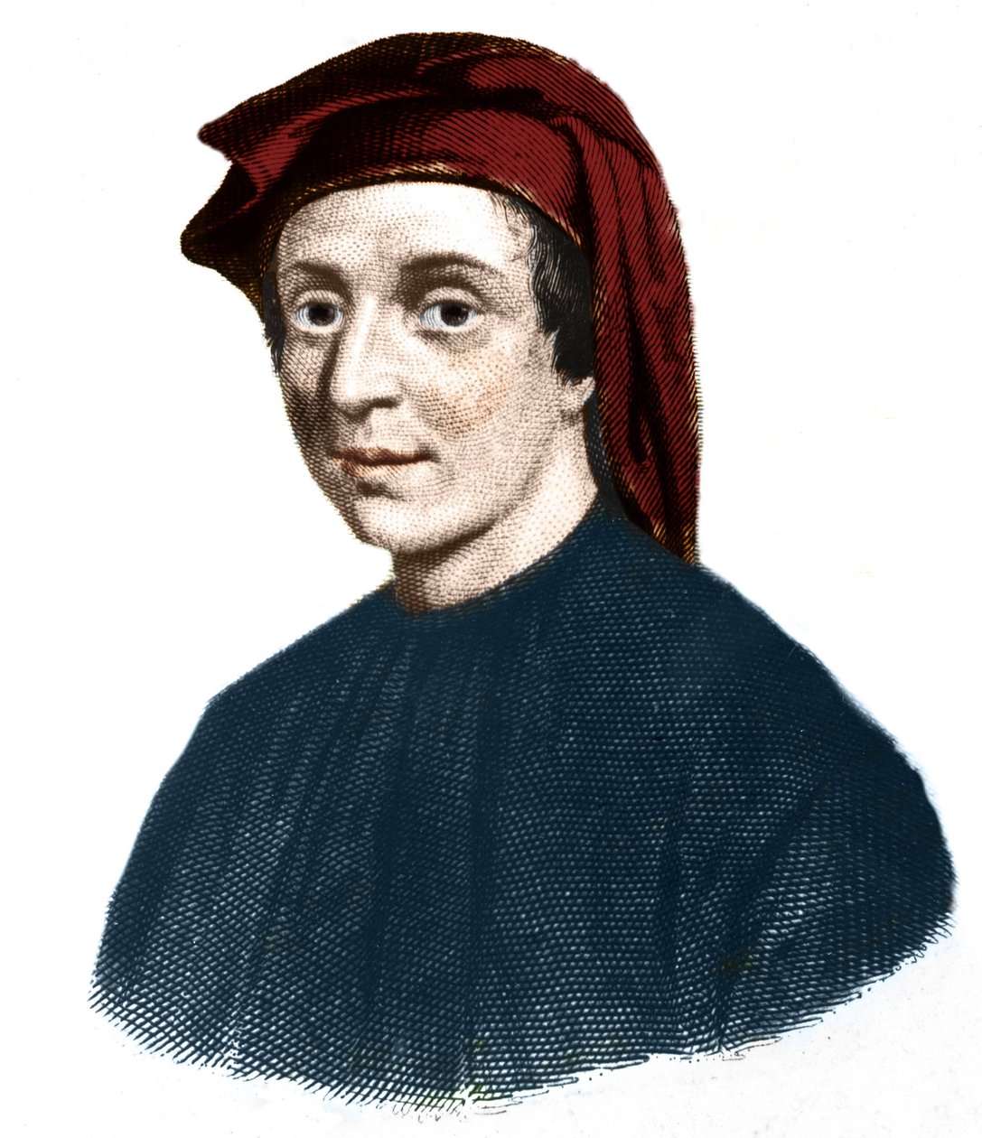 Retrato de Leonardo Fibonacci (1170-1245). (Leonard de Pisa). Matemático italiano. de Unknown artist