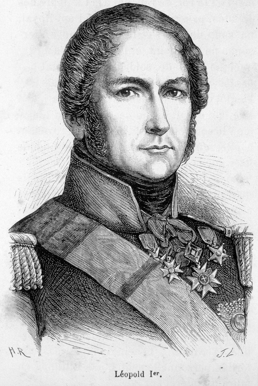Retrato de Leopoldo I da Saxônia Cobourg Gotha (Saxônia-Coburg-Gotha de Unknown artist