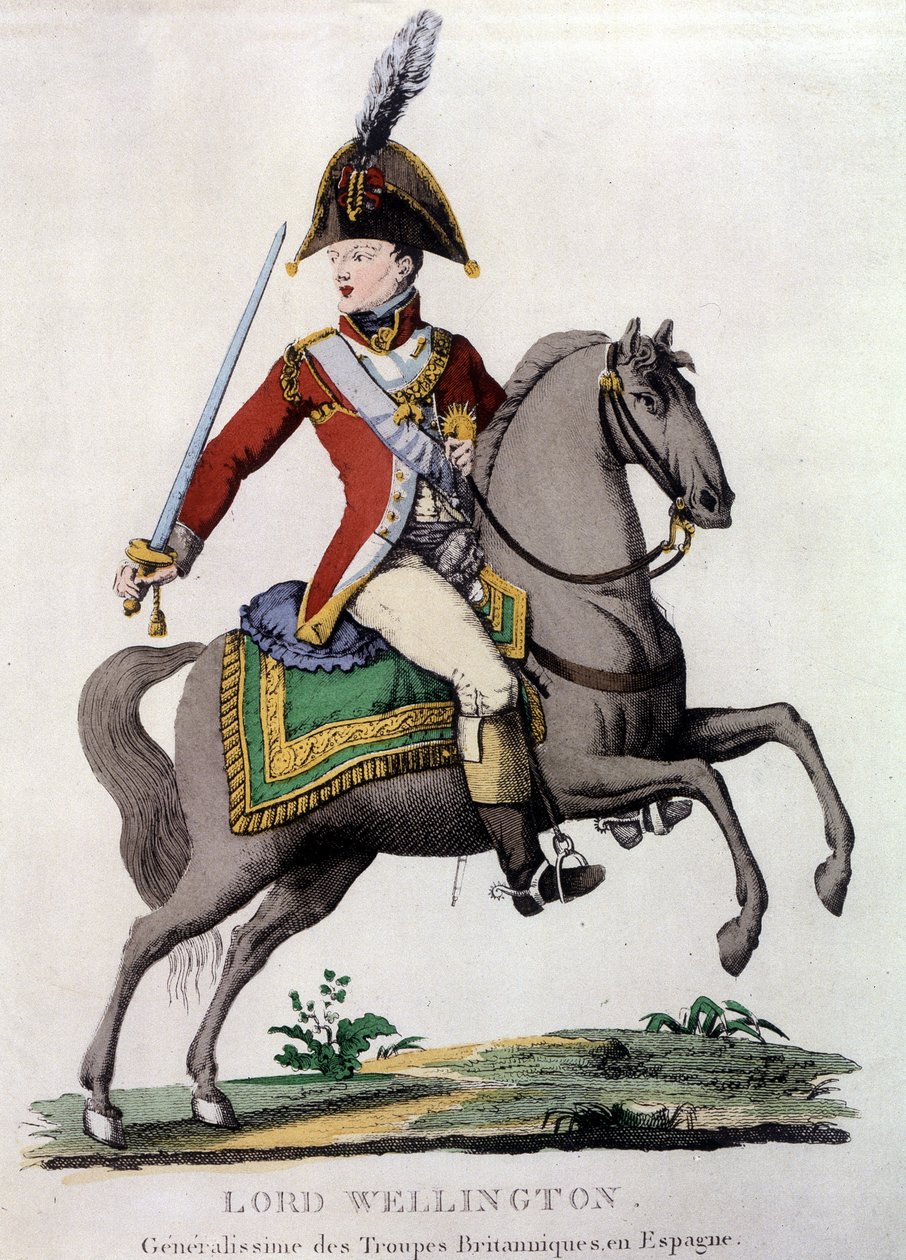 Retrato de Lord Wellington (1769 - 1852), generalista das tropas britânicas em Espanha. de Unknown artist