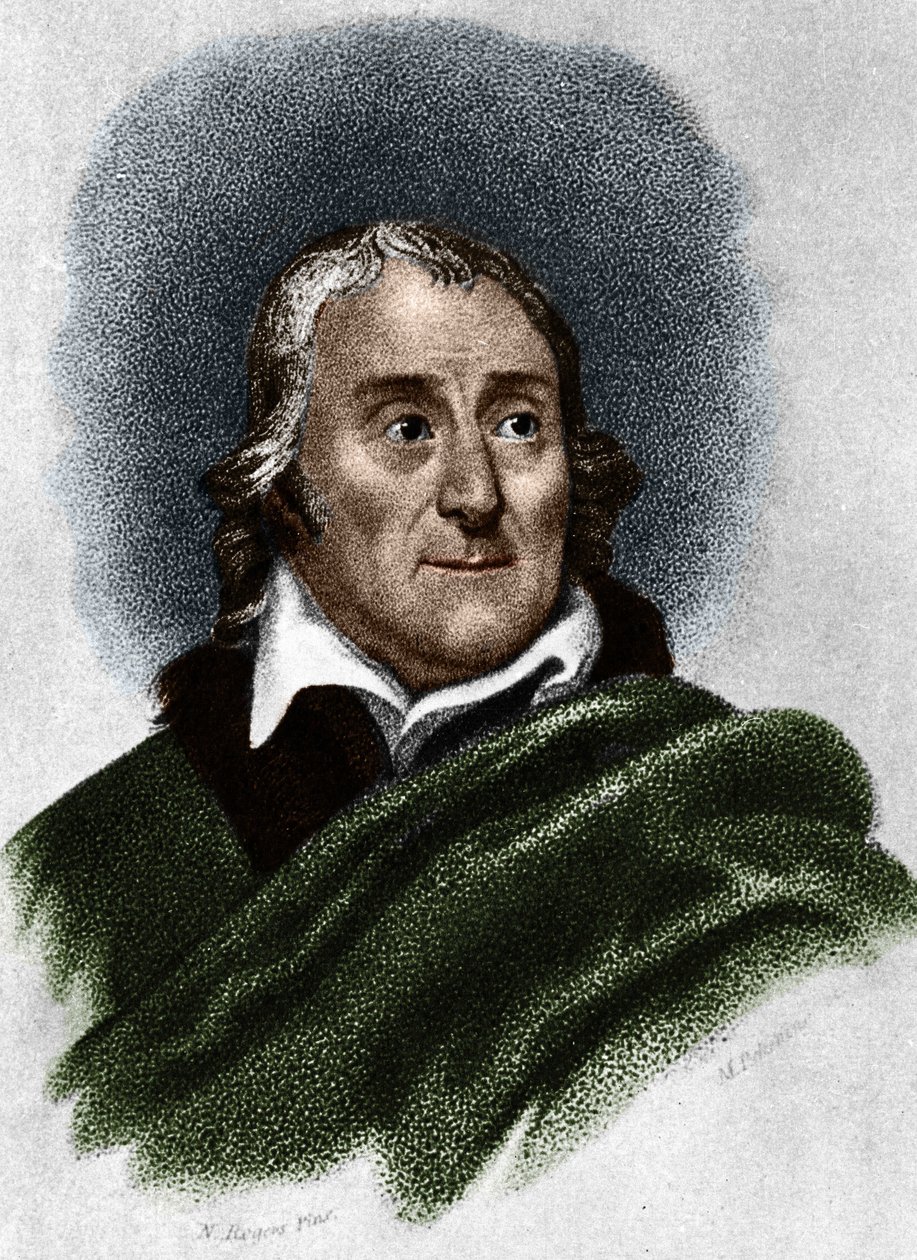 Retrato de Lorenzo da Ponte (1749-1838) libretista e escritor italiano de origem judaica. de Unknown artist