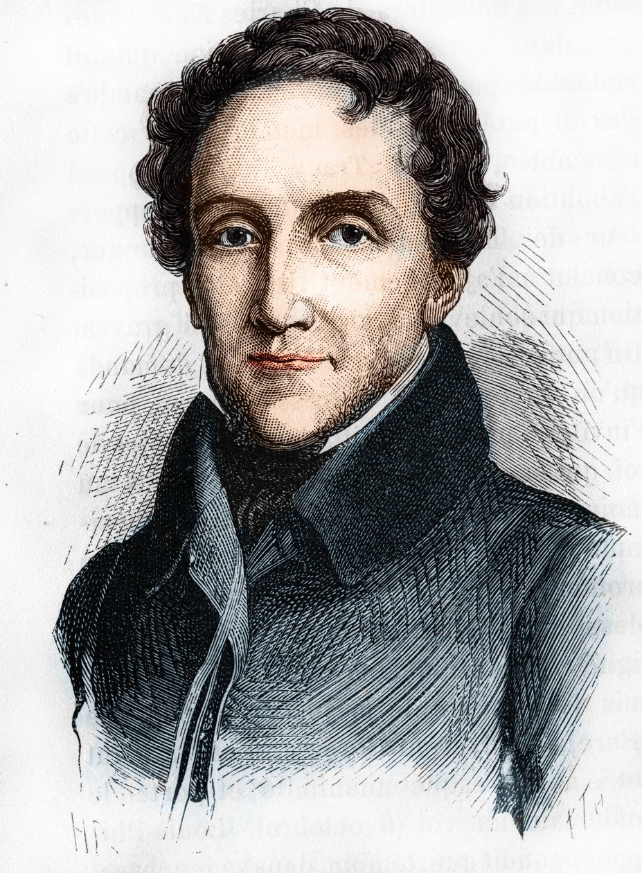 Retrato de Louis-Mathieu Mole - Retrato de Louis Mathieu, Conde de Molè (1781 - 1855), político francês - em "L