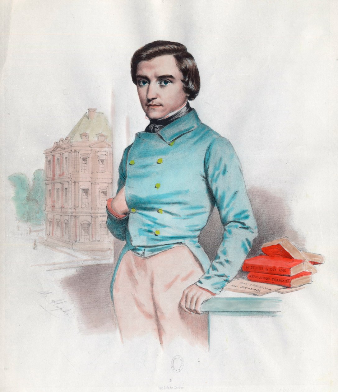 Retrato de Louis Blanc (1811 - 1882), político e historiador francês. Gravura do século XIX. Colecção privada. de Unknown artist