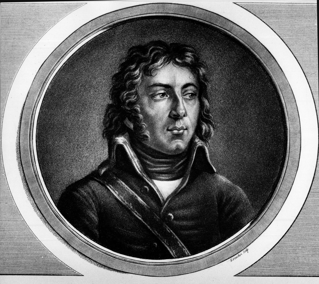 Retrato de Louis Charles Antoine Desaix de Veygoux (1768-1800), general francês. in "Collection complete des tableaux historiques de la revolution francaise, en trois volumes". 1804. de Unknown artist