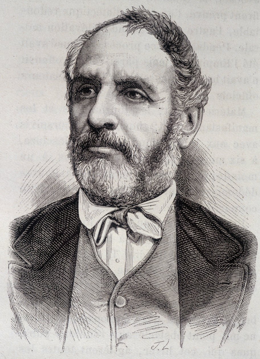 Retrato de Louis Charles Delescluze, jornalista e político francês (1809-1871) de Unknown artist