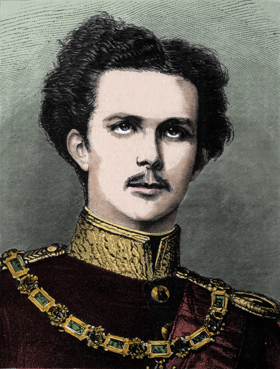Retrato de Luís II de Baviere (Ludwig II Von Bayern) ou Ludwig Otto Frederik Wilhelm von Wittelsbach (1845-1886) príncipe bávaro, então rei de Baviere de 1864 a 1886. de Unknown artist
