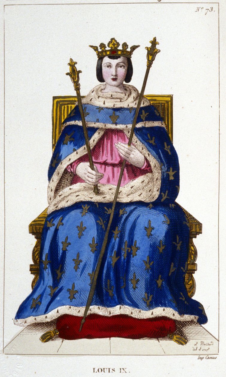 Retrato de Luís IX ou São Luís (1214 - 1270). de Unknown artist