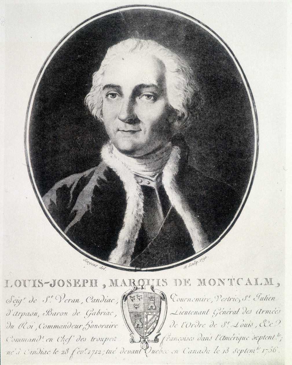 Retrato de Louis Joseph, Marquês de Montcalm (1712-1759), militar francês. de Unknown artist