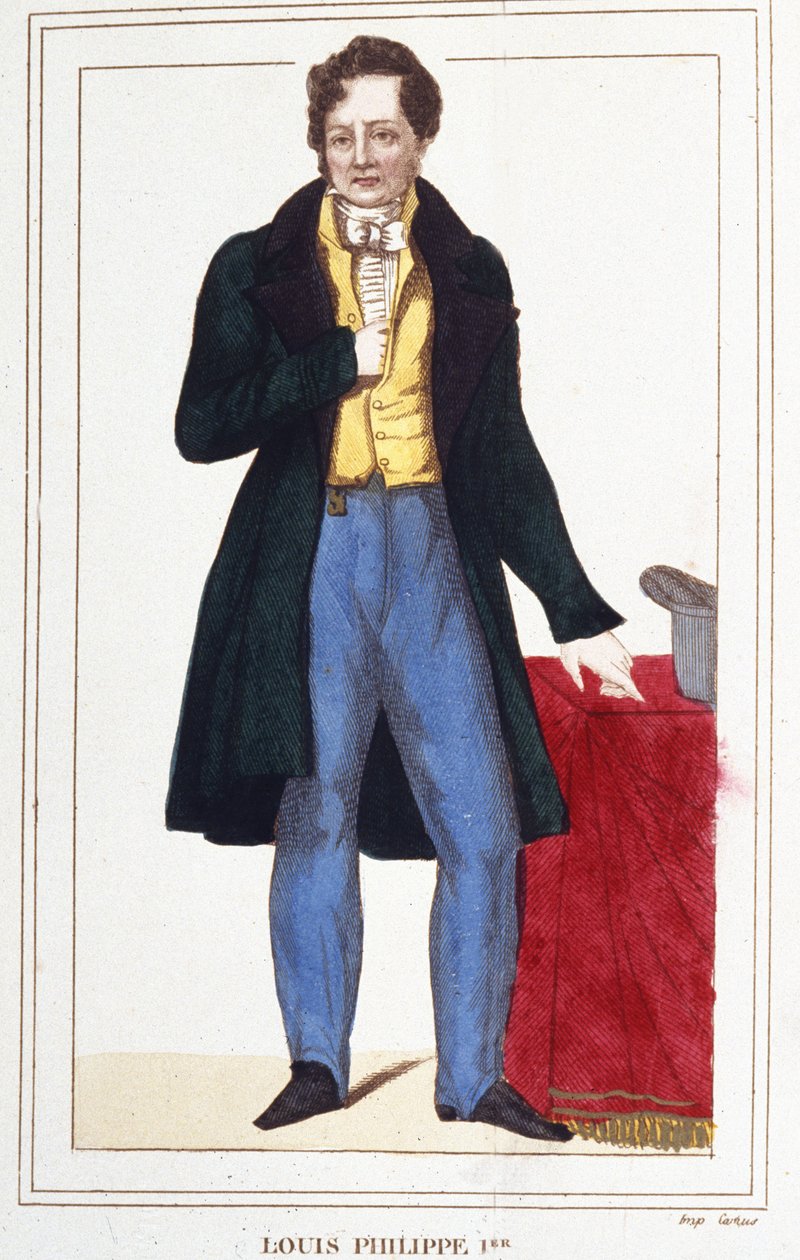Retrato de Louis Philippe I, rei dos franceses. Gravura de 1830. de Unknown artist