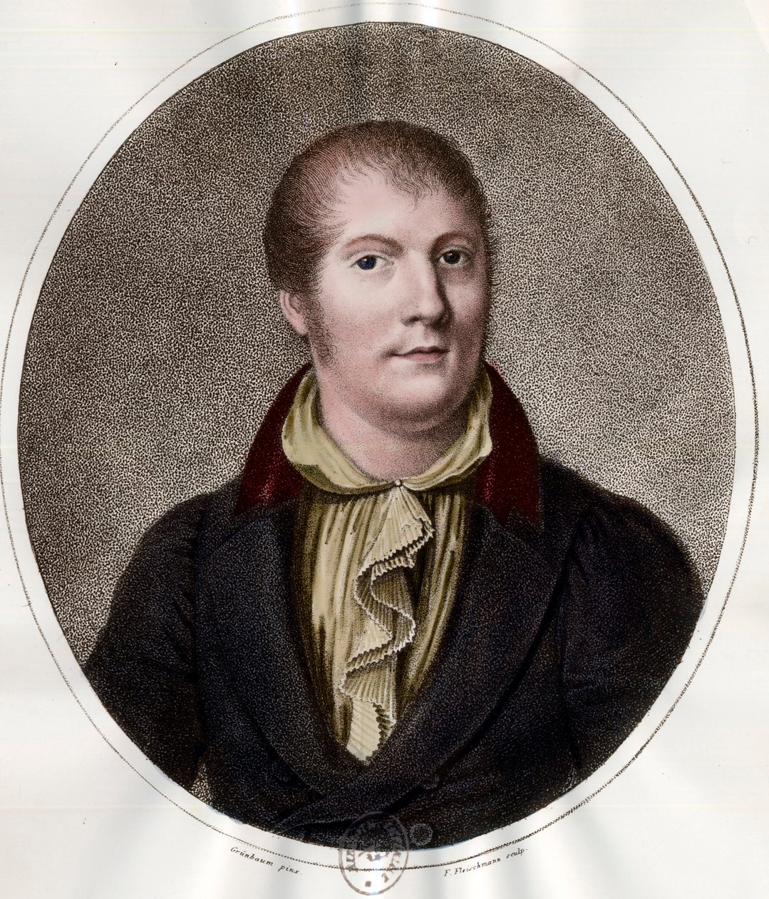 Retrato de Louis Spohr (1784 - 1859), músico francês. Gravura do século XIX. Coleção particular. de Unknown artist