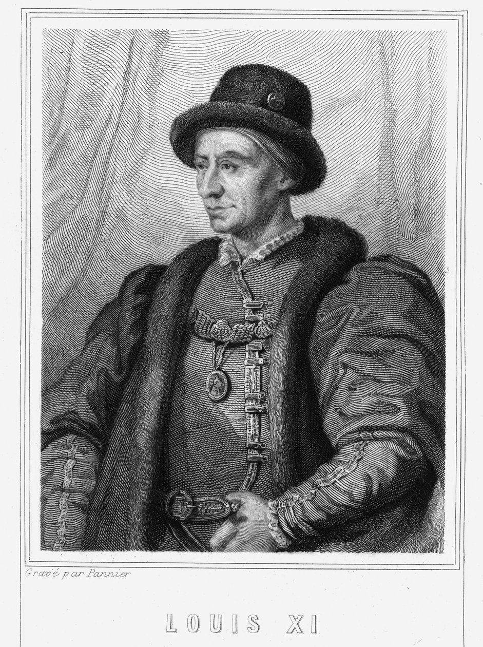 Retrato de Luís XI (1423 - 1483), Rei da França - em “Histoire des Français” ”de Lavallée, gravura, sd. de Unknown artist