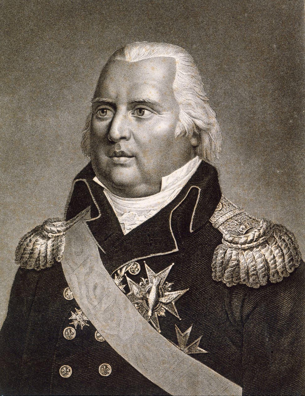 Retrato de Luís XVIII (1755 - 1824), Rei de França de Unknown artist
