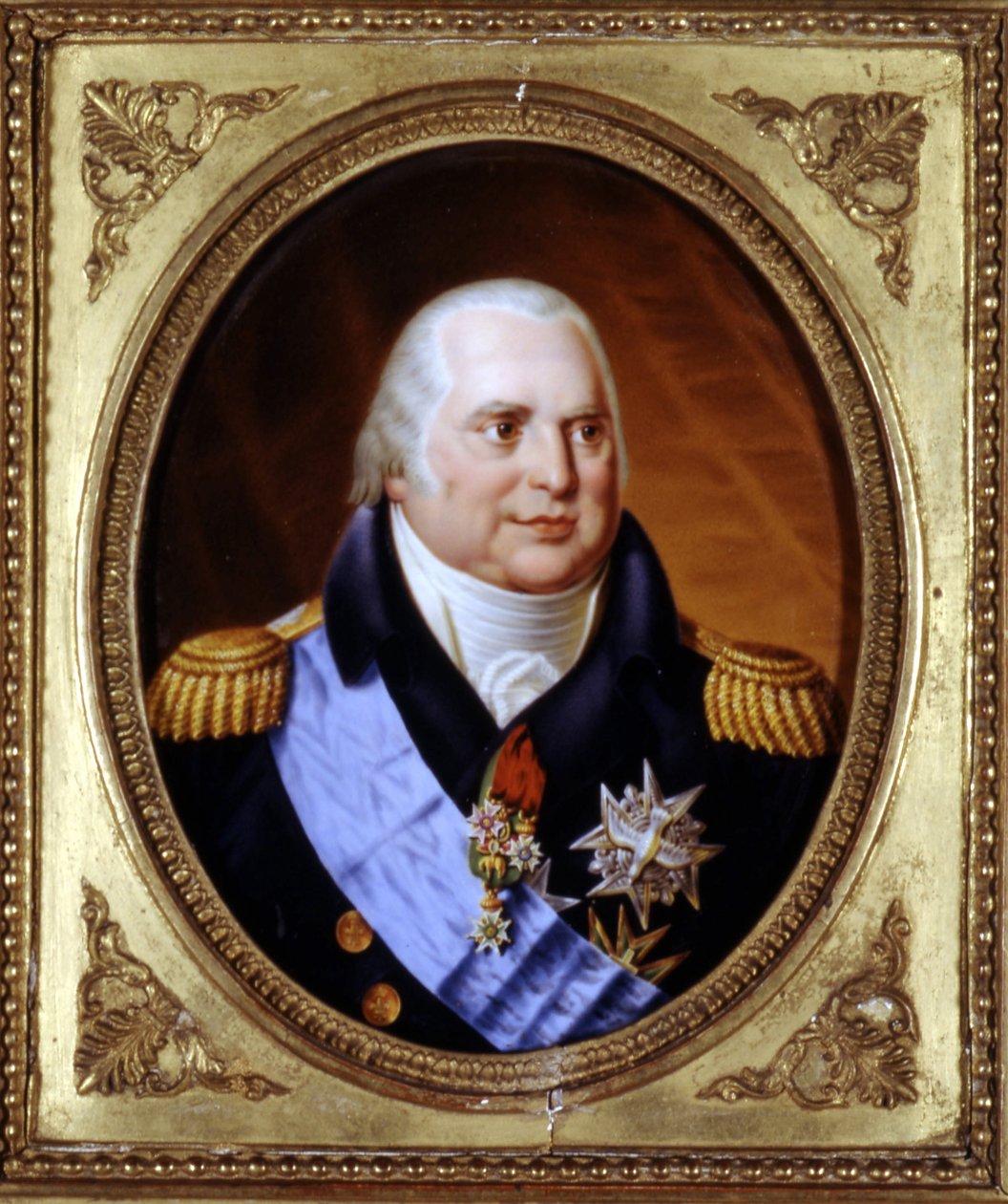 Retrato de Luís XVIII (1755 - 1824). Pintura. Col. privado. de Unknown artist