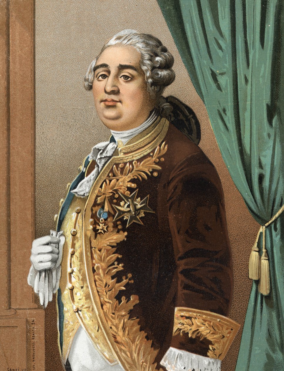 Retrato de Luís XVI (1754 - 1793) Rei da França após "hombres y Mujeres celebra". Barcelona 1877. de Unknown artist