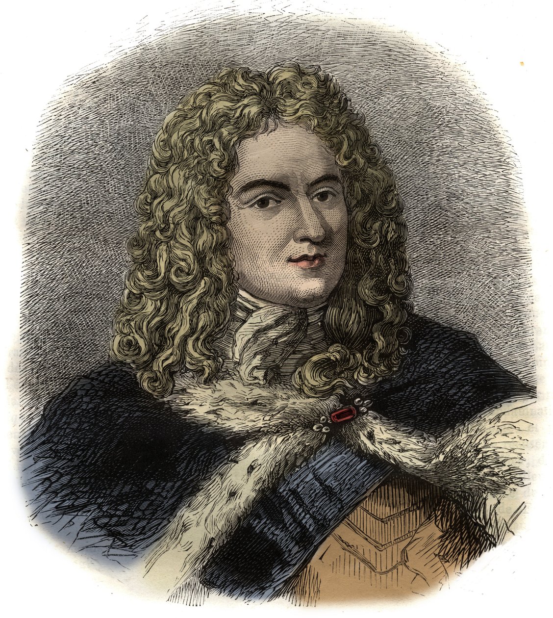 Retrato de Louis de Rouvroy Duque de Saint-Simon - (Saint Simon) Soldado francês, diplomata e notável diarista - Retrato de Louis de Rouvroy, Duque de Saint Simon (1675-1755) memorialista de Unknown artist