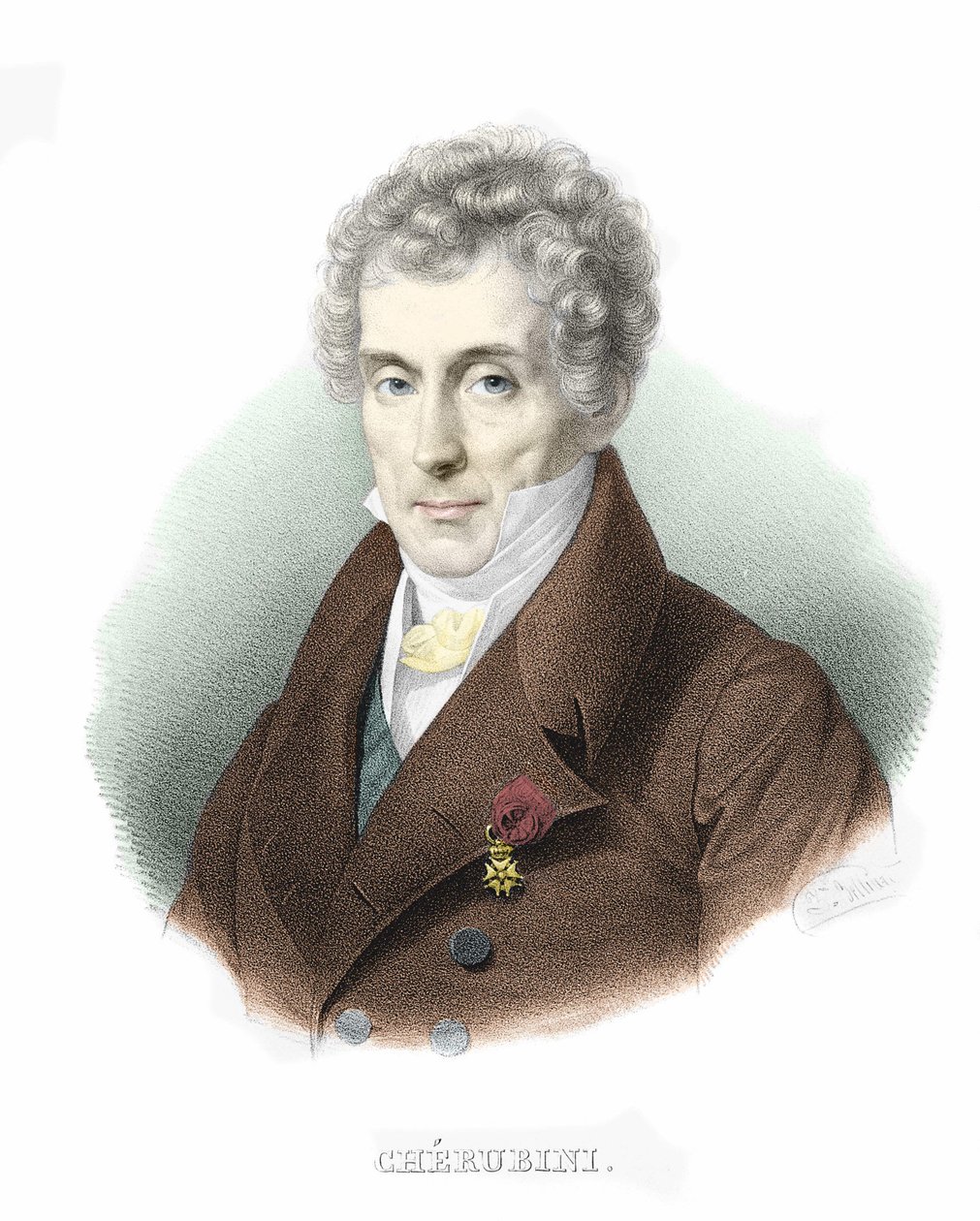 Retrato de Luigi Cherubini (1760-1842), compositor italiano. de Unknown artist