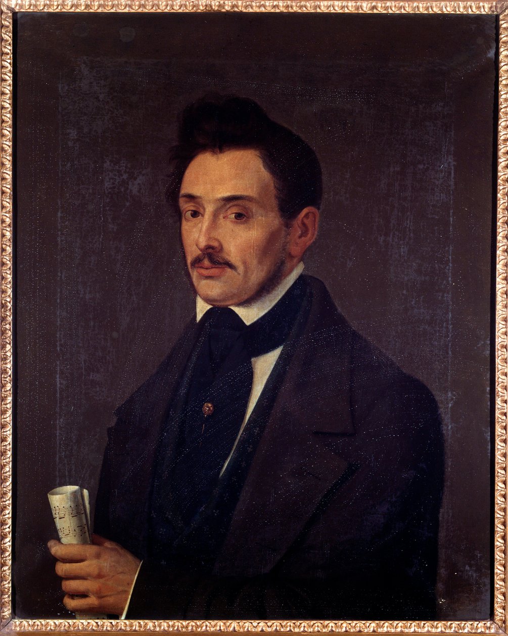 Retrato de Luigi Ghirelli (século 19) baixista Anônimo de pintura. Século XIX. Bolonha, museo civico bibliografico musicale. de Unknown artist
