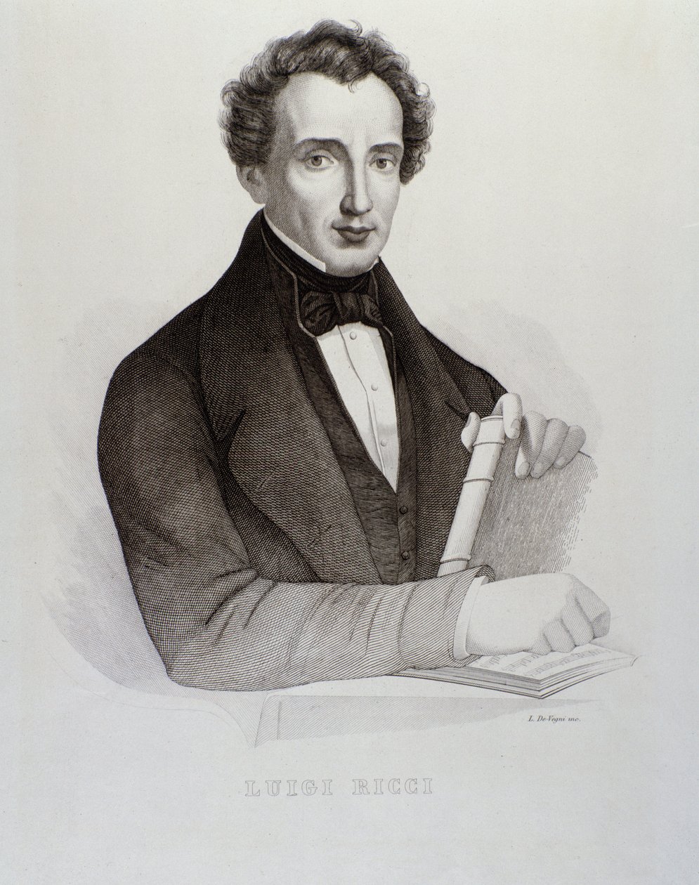 Retrato de Luigi Ricci (gravura de Unknown artist