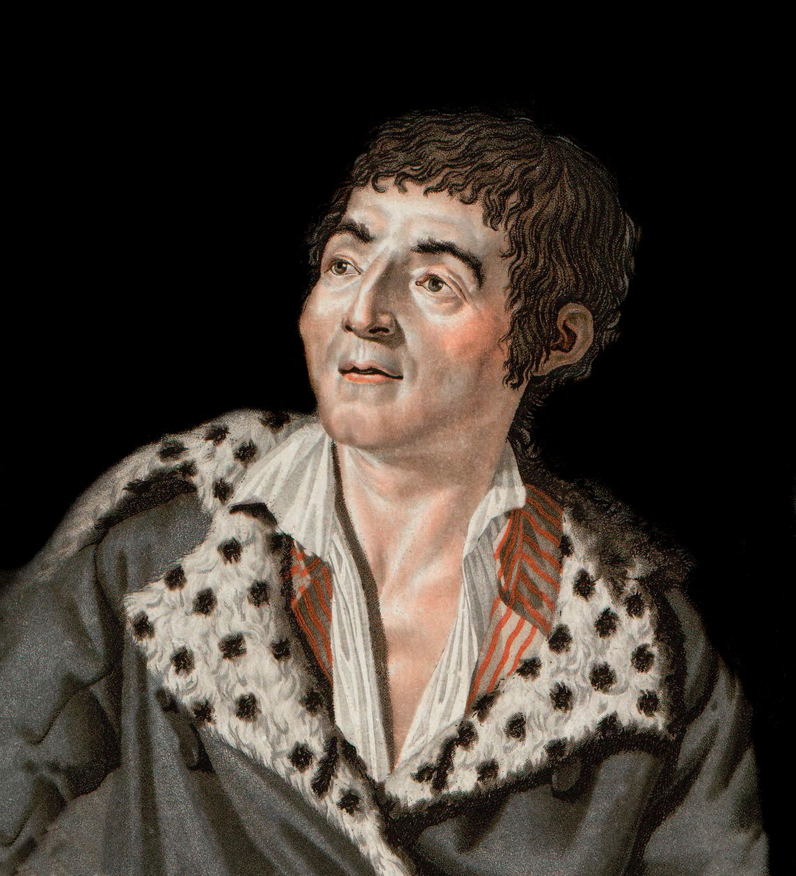 Retrato de Marat (1743-1793) - retrato de Jean-Paul (Jean Paul) Marat (1743-1793) político, jornalista francês - gravura de Angelique Allais de Unknown artist
