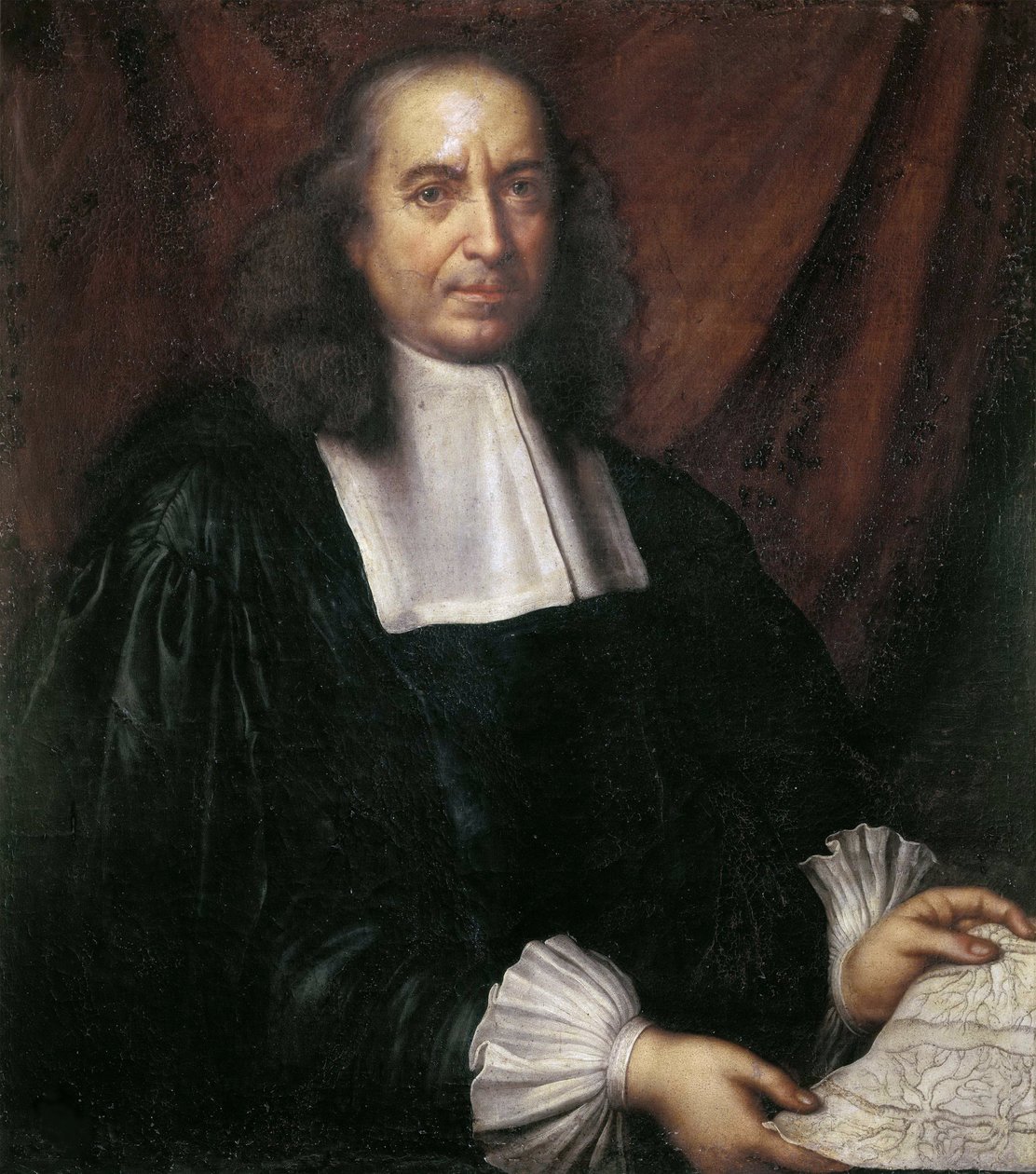 Retrato de Marcello Malpighi (1628-1694), de Anônimo. Óleo sobre tela, Dimensão : 85x72. Galleria Borghese, Roma de Unknown artist