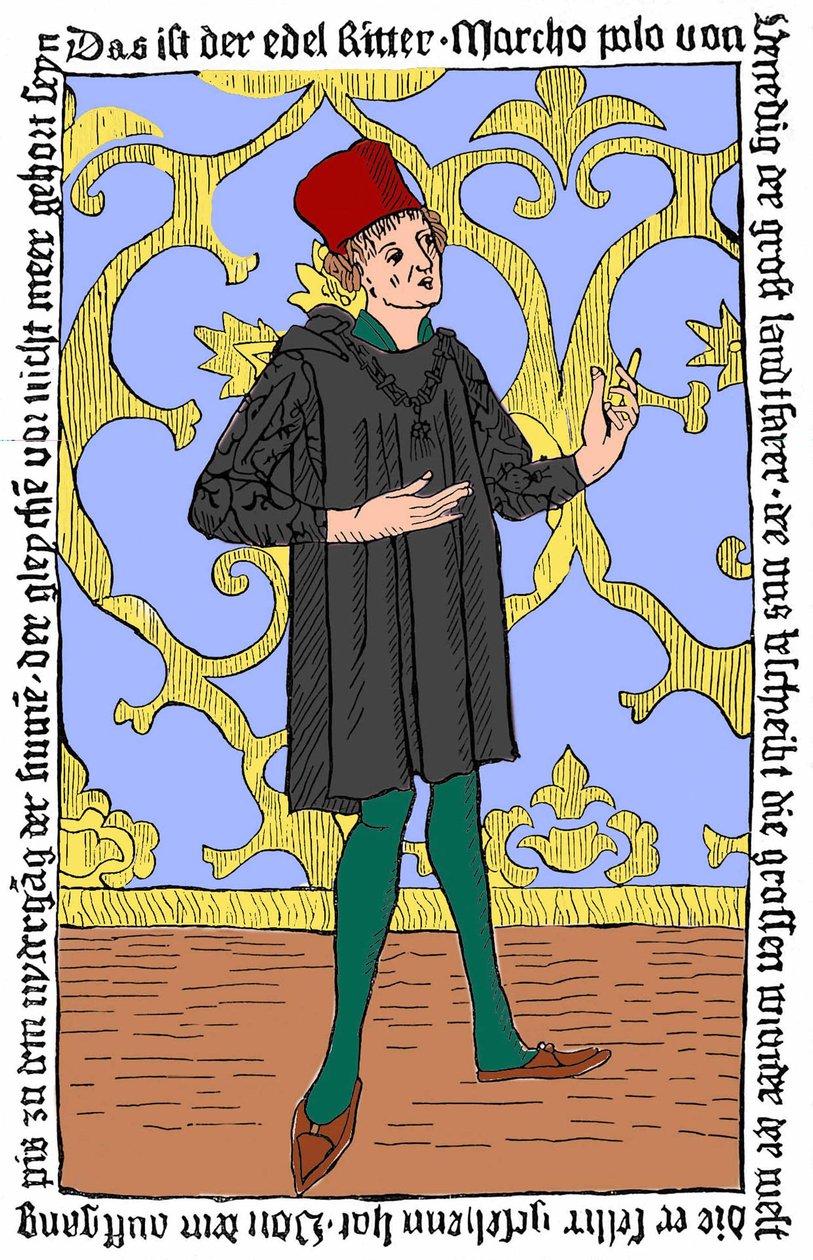 Retrato de Marco Polo (c. 1254 - 1324) de Unknown artist
