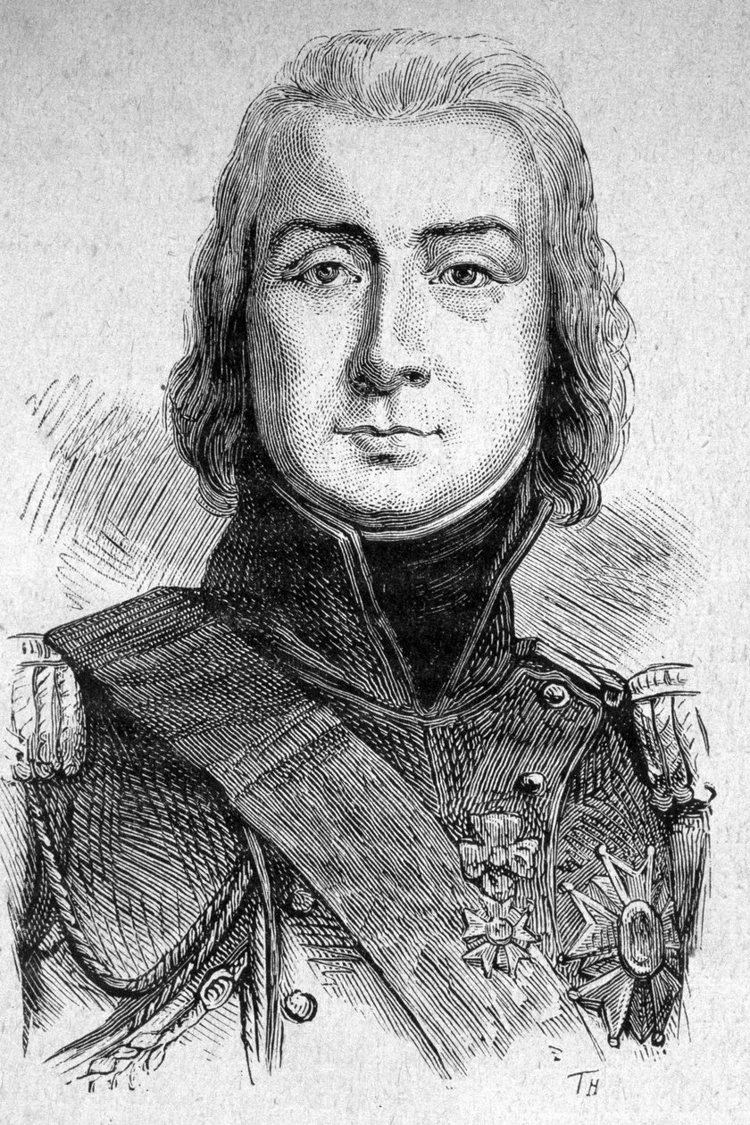 Retrato de Marechal Bessieres, Duque de Istria (1768 - 1813) - em "Les Contemporains", n.d. final do século XIX. de Unknown artist