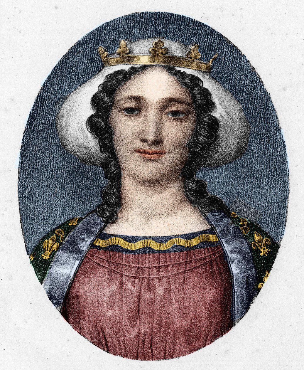 Retrato de Marguerite de Provence (1221 - 1295), Rainha de França. de Unknown artist