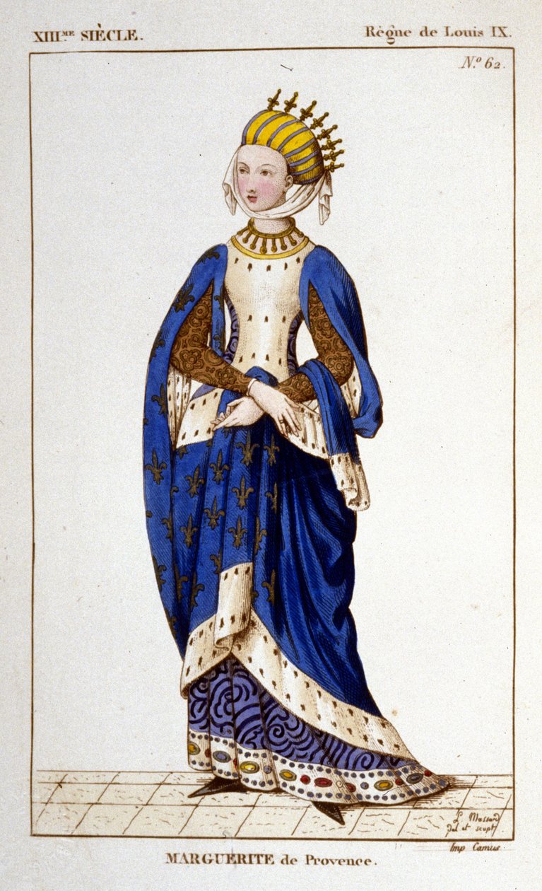 Retrato de Marguerite de Provence (1221 - 1295), Rainha de França. de Unknown artist