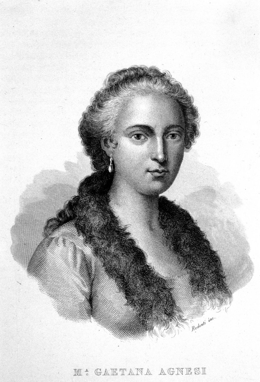 Retrato de Maria Gaetana AGNESI (1718-1799). Filósofo poliglota erudito italiano. de Unknown artist