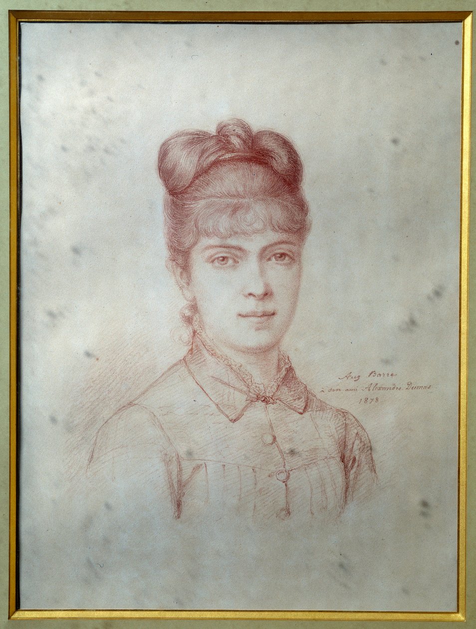 Retrato de Marie Alexandrine Henriette Dumas Davy de la Pailleterie dit Colette (1860-1907), filha de Alexandre Dumas Jr. (1824-1895)" Desenho anônimo. 1878 Villers Cotterets. Museu Alexandre Dumas de Unknown artist