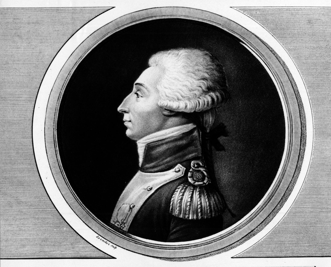 Retrato de Marie Gilbert Mottier, Marquês de La Fayette ((Lafayette de Unknown artist