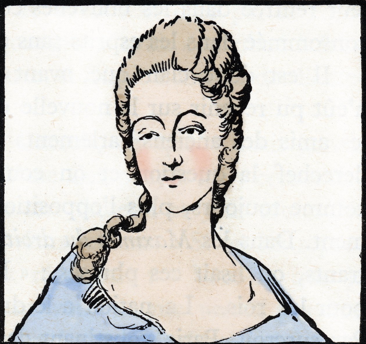 Retrato de Marie Gouze dit Olympe de Gouges (desenho) de Unknown Artist