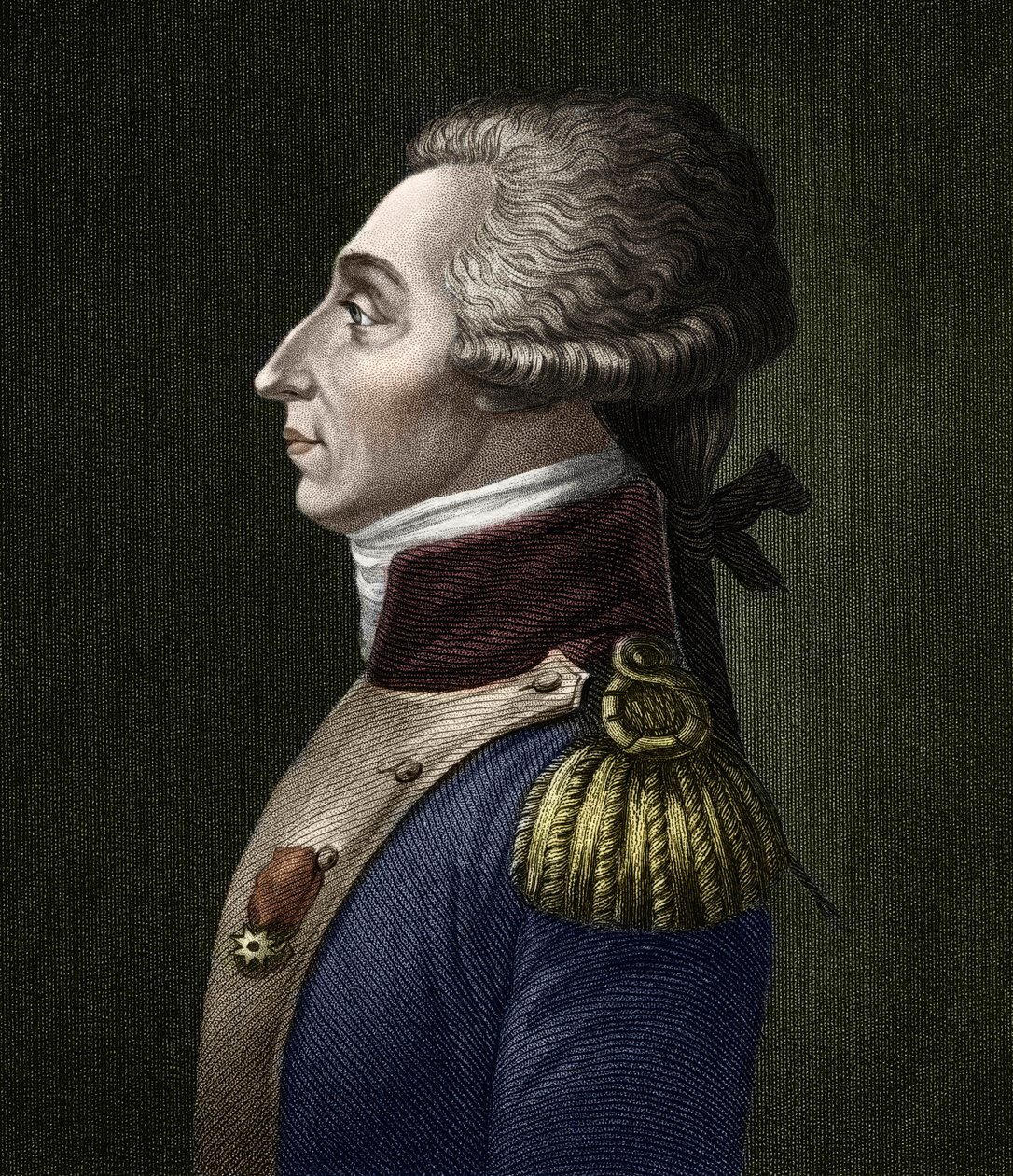 Retrato de Marie Joseph Gilbert Motie Motier, Marquês de Lafayette (1757-1834), aristocrata francesa e militar. de Unknown artist