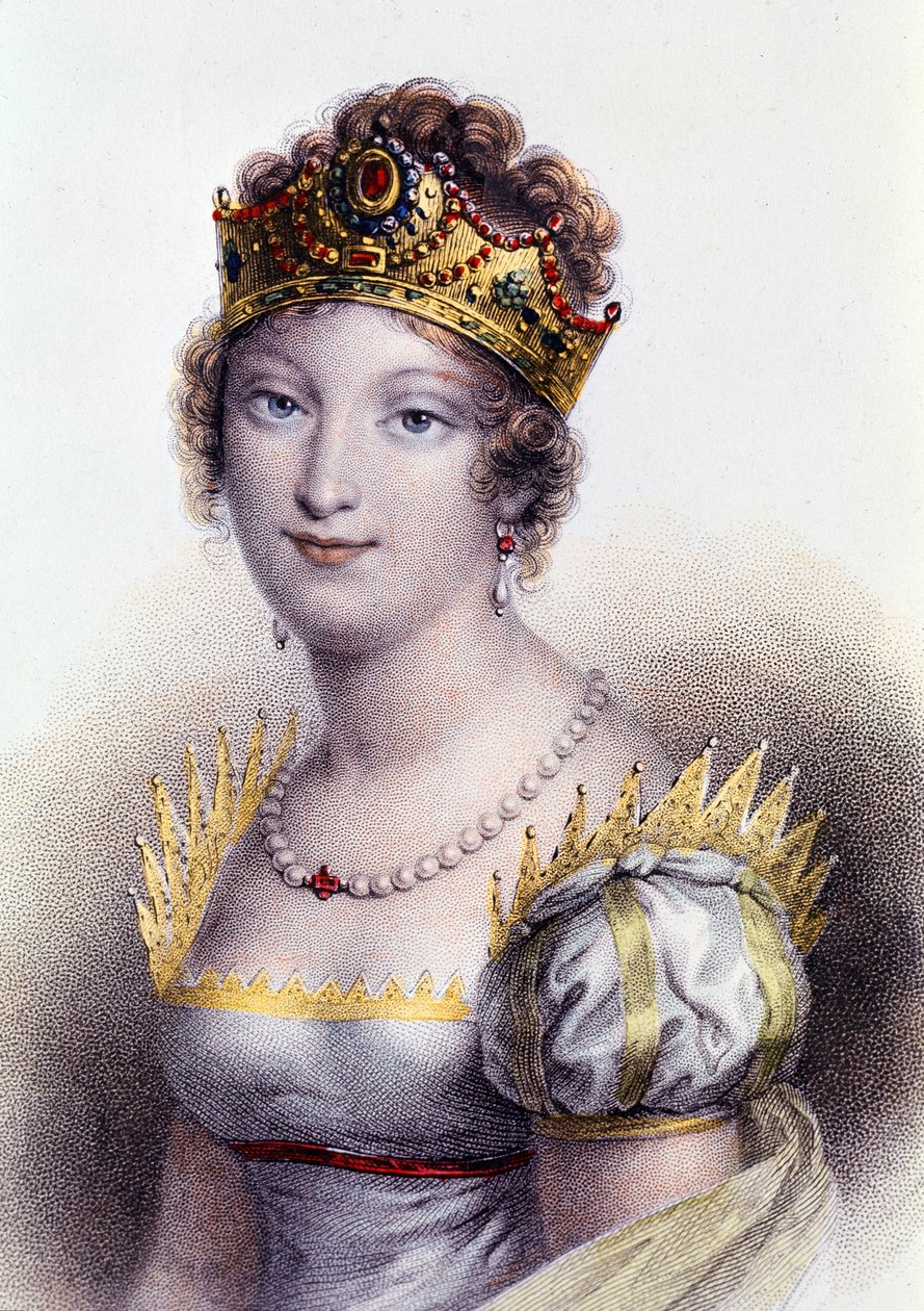 Retrato de Marie Louise, Duquesa de Parma, Consorte Imperatriz dos Franceses (gravura de Unknown artist