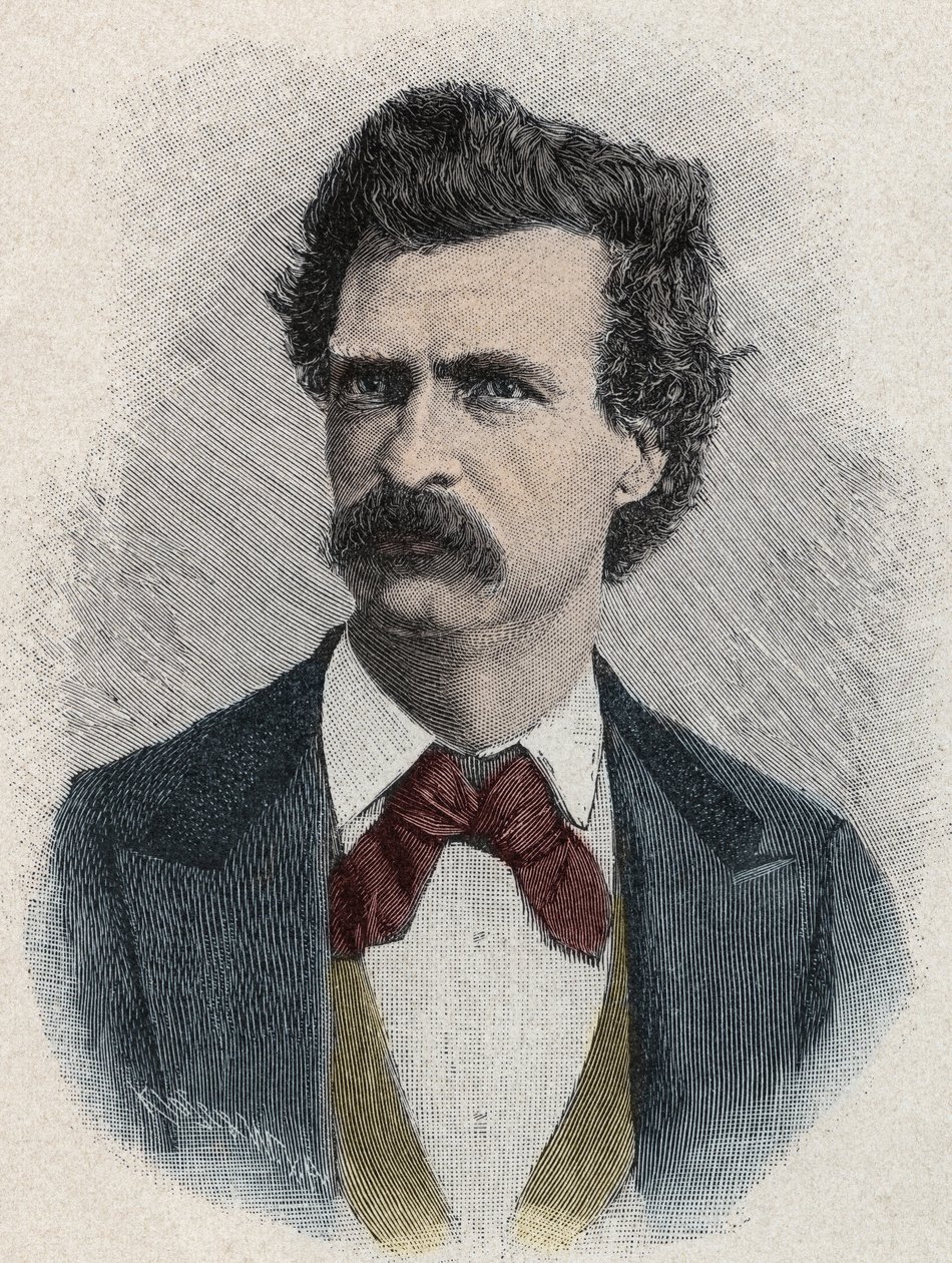 Retrato de Mark Twain (Samuel Langhorne Clemens de Unknown artist