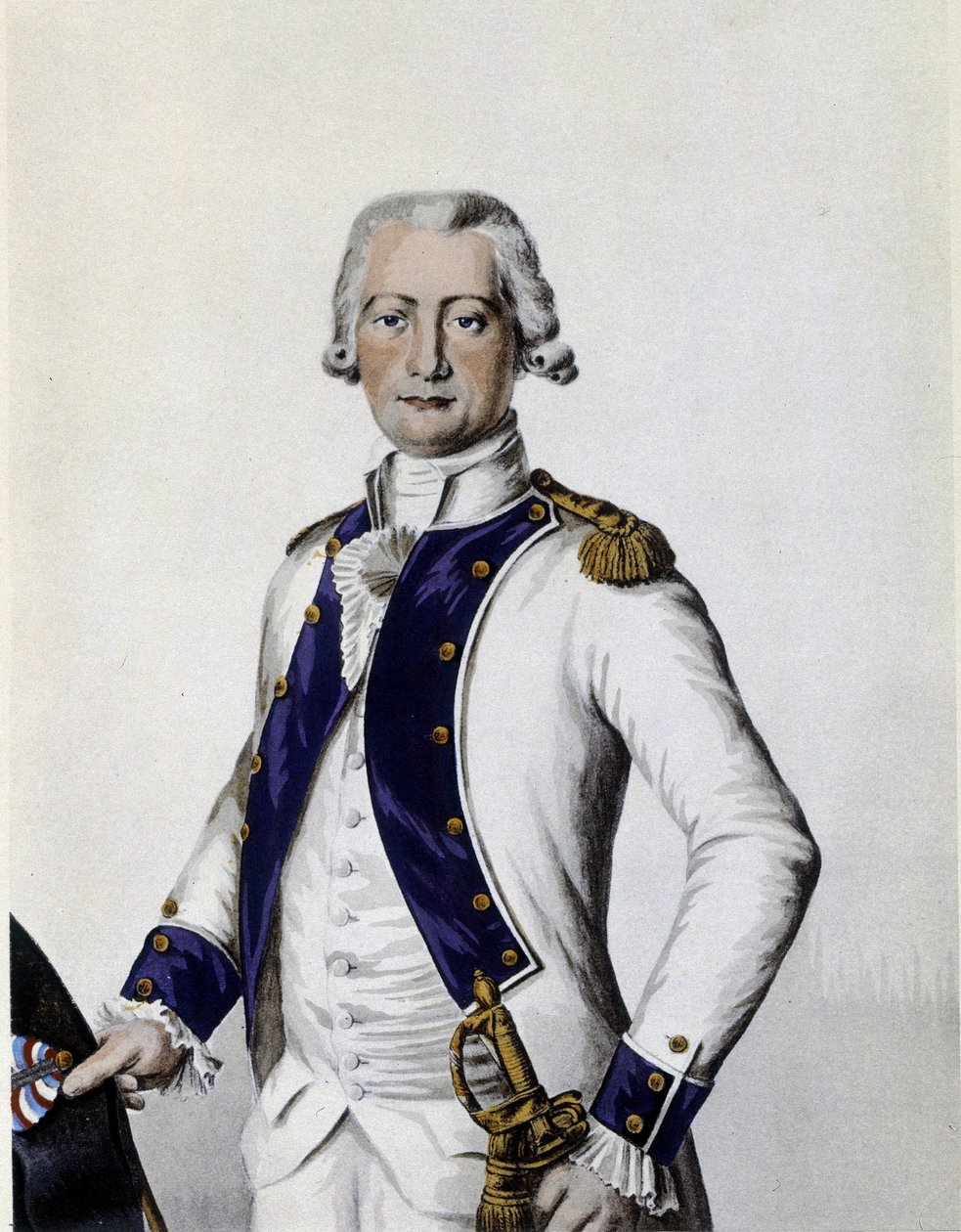 Retrato do Marquês de Lostanges, Capitão do Regimento de Forez em 1786. de Unknown artist