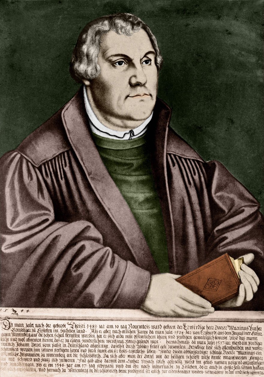 Retrato de Martinho Lutero (1483 - 1546) - Gravura 1544 de Unknown artist