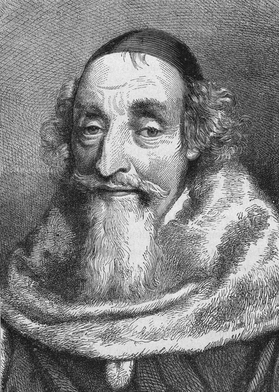 Retrato de Mathieu Molé (1584 a 1656). Filho de Edouard Molé, foi o primeiro presidente do Parlamento de Paris (1641). de Unknown artist