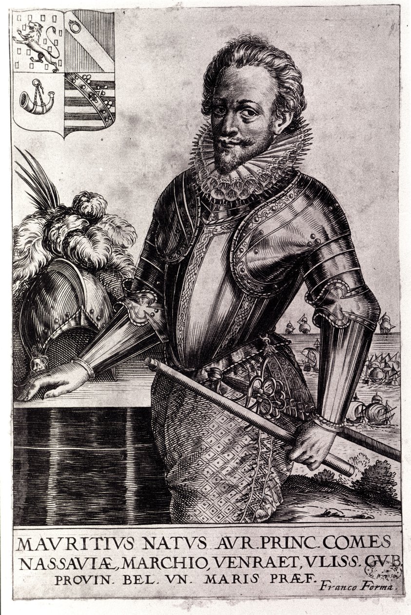 Retrato de Maurice de Nassau, Príncipe de Orange (b em Dillenburg de Unknown artist